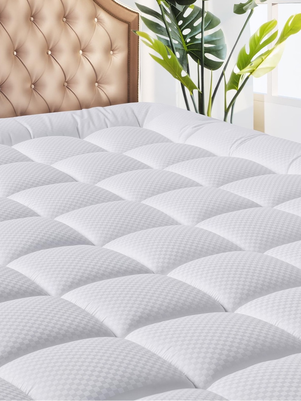 Luxury White Mattress Topper - Plush Comfort